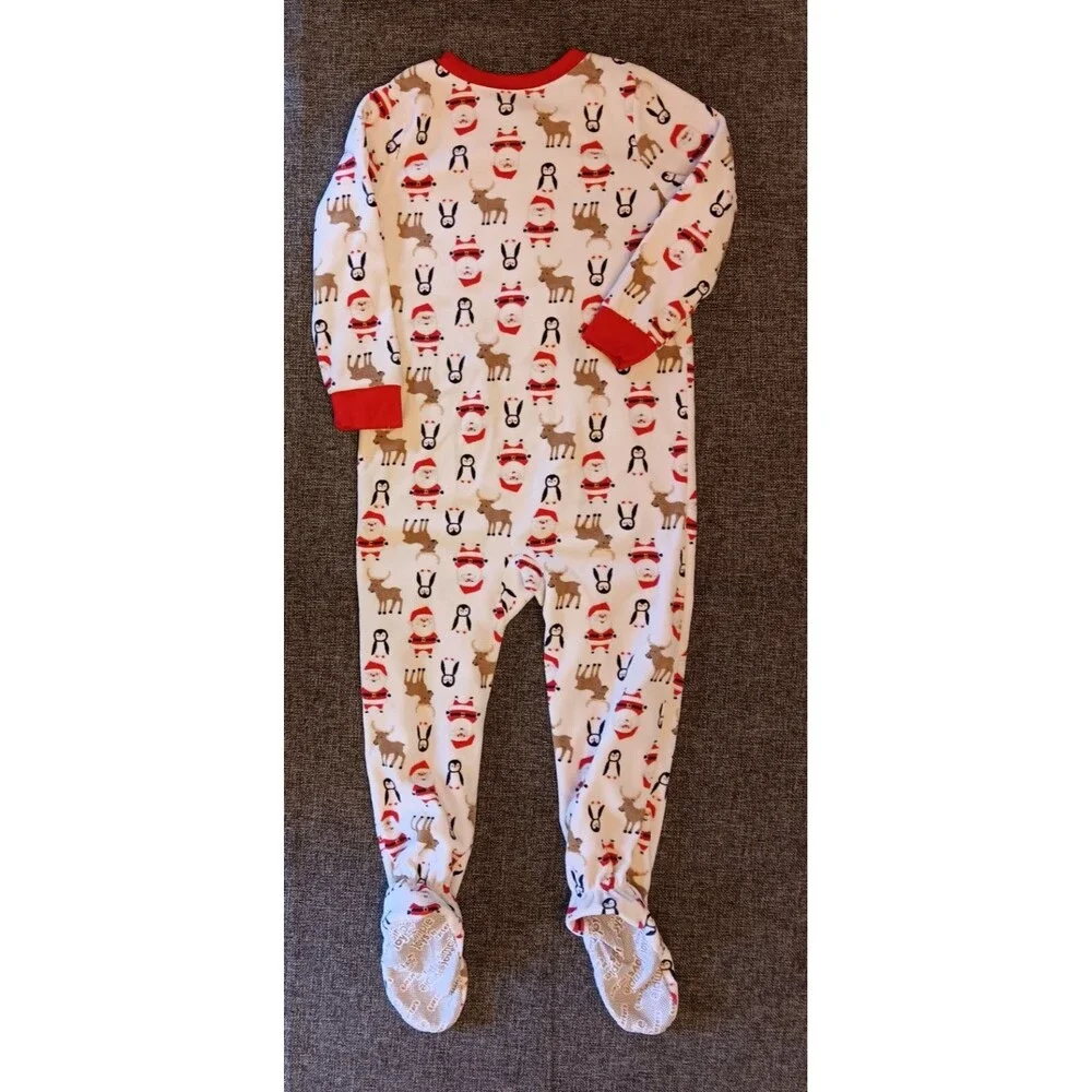 pajamas 4T New Carters Christmas Fleece sleeper Reindeer Holiday Deer Santa